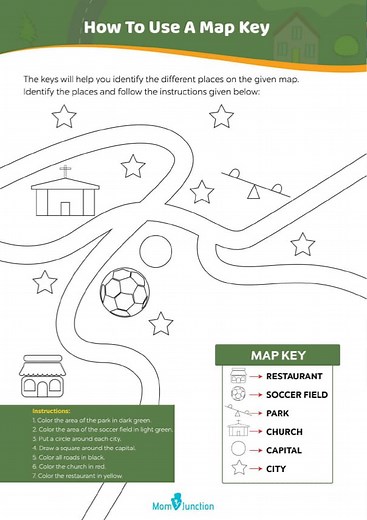 Map Worksheets: How To Use A Map Key