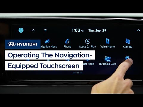 Operating the Navigation-Equipped Touchscreen | Hyundai