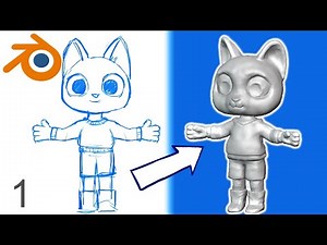 Modeling cartoon cat in Blender - 1 - Sculpting