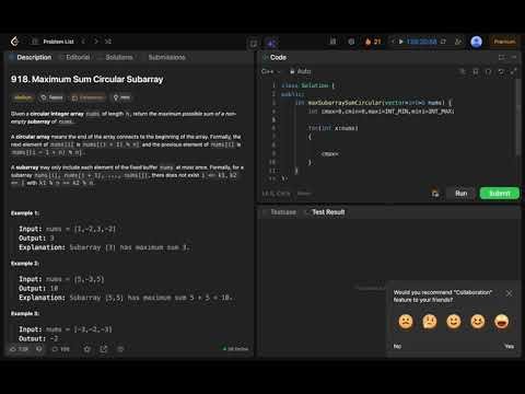 Maximum Sum Circular Subarray | LeetCode 918 Explained in 5 Mins | Kadane’s Trick + Edge Cases