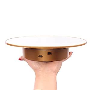 Motorized Rotating Display Stand - 25CM/8KG 360 Electronic Turntable for Mannequin Head & Wigs, 16''x14.5'' in, 25.6 Ounce