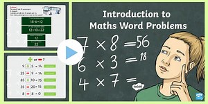 Introduction to Word Problems Maths PowerPoint