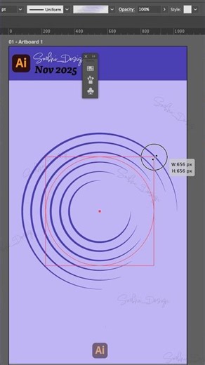 Abstract Circle with lines using adobe Illustrator #illustratortips #illustrator
