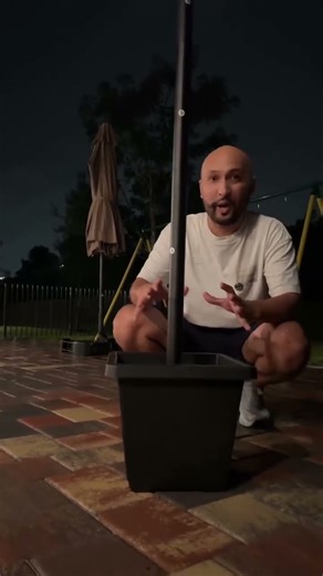 These Solar Post Lights come with plant pots and gives perfect cosy vibes in my backyard