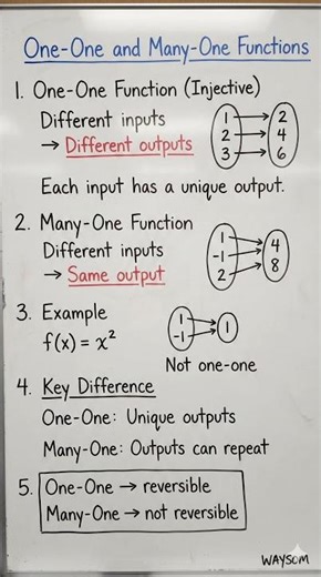 One-One and Many-One Functions | Functions Explained | Maths