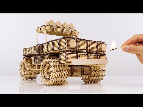 DIY Pickup Truck from Matches Without Glue