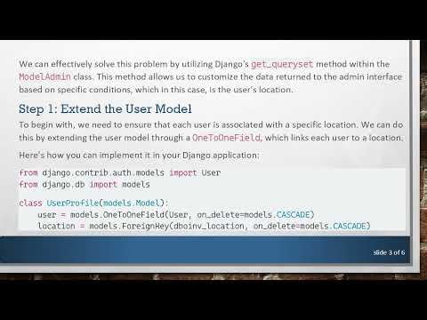 Limiting Database Object Visibility in Django Admin