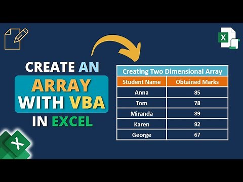 How to Create an Array in Excel VBA