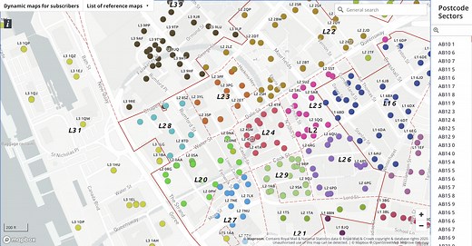 Dynamic postcode reference maps – Maproom