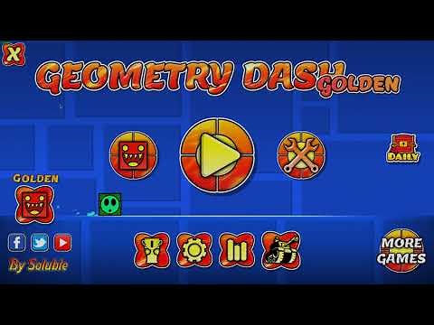 Official Golden Geometry Dash Texture Pack - Made by Soluble & Senya (2.11)