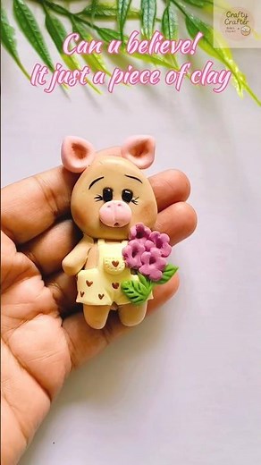 “DIY Mini Clay Pig 🐷 | Cold Porcelain Animal Art”