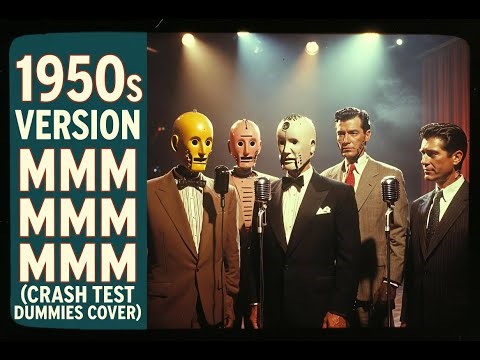 Crash Test Dummies… but 1950s? This Is TOO GOOD 😂#ai #cover #viral