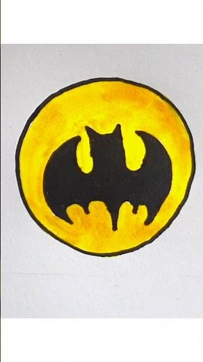 How to Draw Batman symbol | Batman Logo | Avenger symbol