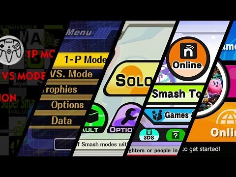 Evolution of Super Smash Bros. Main Menus