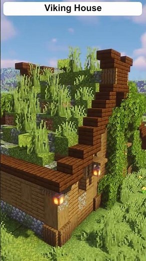 Minecraft Viking House Tutorial | Nordic Warrior Lodge #shorts