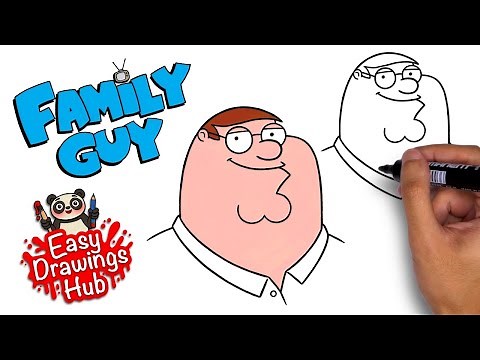 How to draw Peter Griffin from Family Guy in 4 minutes