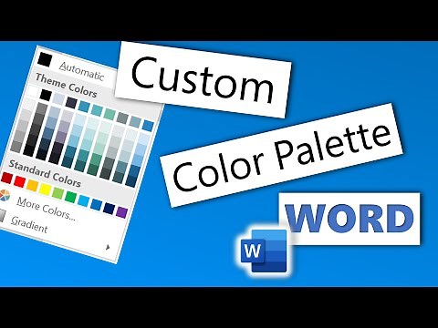 Custom Colors in MS Word