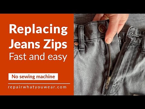 How to Replace Jeans Zips (without sewing machine)