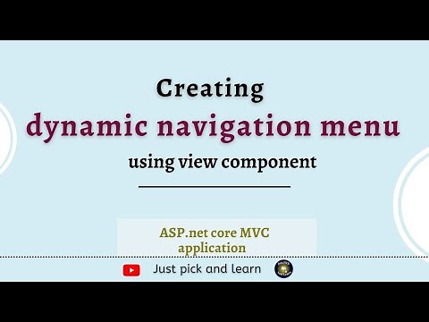 Create dynamic navigation menu using view components | Asp.net core MVC tutorial for beginners