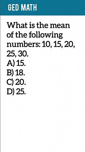 GED Math practice question 2025 | GED math practice test 2025