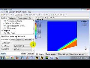 Supersonic Flow Over a Wedge Using Ansys Workbench — Velocity Vectors