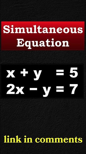 Simultaneous Linear Equations | IGCSE & Grade 9–10 Algebra