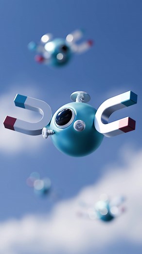 3D Modeling Magnemite from Pokemon