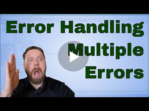 Error Handling Multiple Errors in Excel VBA or Macros - Code Included