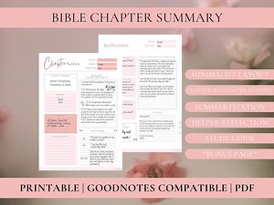 Bible Chapter Summary Template | Bible Study | Bible Template | Bible Summary | Faith Reflection | Bible Notes | Goodnotes | PDF & DIGITAL - Etsy