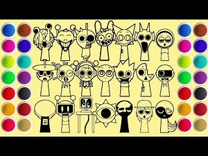 Drawing All Sprunki Characters (Normal - Phase 2) - Incredibox Sprunki - Sand Painting