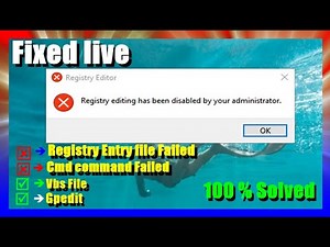 How to Fix or Enable Registry Editor Disabled By Administrator | Registry editor Error Windows 11/10