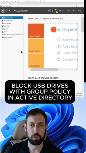 IT Support, Helpdesk Tasks. Blocking USB drives in Active Directory Using Group Policy #itsupport #helpdesk #sysadmin #activedirectory #windowsserver2025