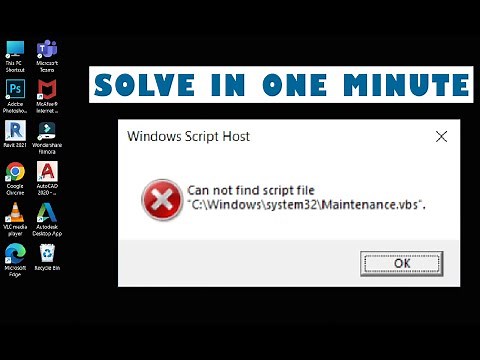 Maintenance.vbs Error Solution | can not find script file - windows script host - Teach Me Friend