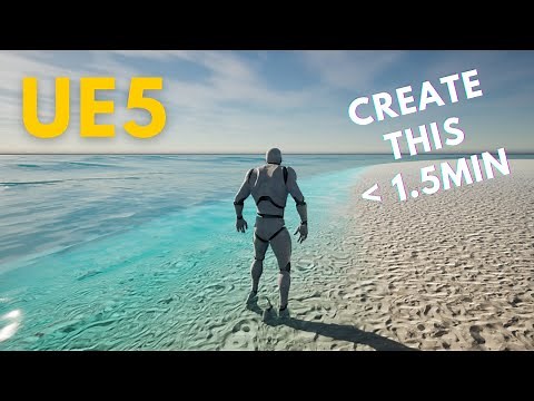 Unreal Engine 5 - Create a Beach in 1.5 mins