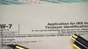 Form W-7 Application for IRS Individual taxpayer identification number and pen. Internal revenue service tax form