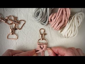 Simple Macrame Keychain - Beginner Macrame Tutorial - Easy Macrame