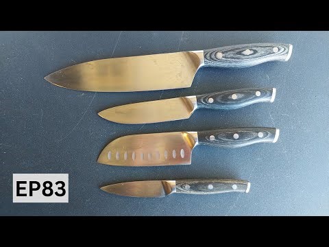 Deburring Sharpened Kitchen Knives With The Scotch-Brite Wheel. Razor Sharp!