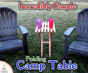 Easy Folding Wood Camp Table