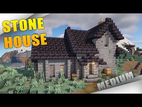 How To Build a STONE HOUSE / BASE Minecraft TUTORIAL