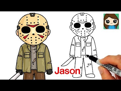 How to Draw Jason Voorhees from Friday the 13th 🎃Halloween Art