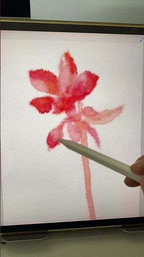【iPad画画】Procreate iPad Drawing ✍️ WATERCOLOR FLOWER #art #flowers #painting