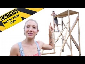 DIY Scaffolding for Tiny House with Recycled Wood