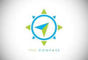 Creative Compass Concept Logo Design Template. Compass Logo sign and...