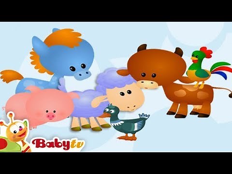 Farm Animal Sounds & Names for Kids & Toddlers 🐷 🐮 🐴 | Catoons ‪@BabyTV‬