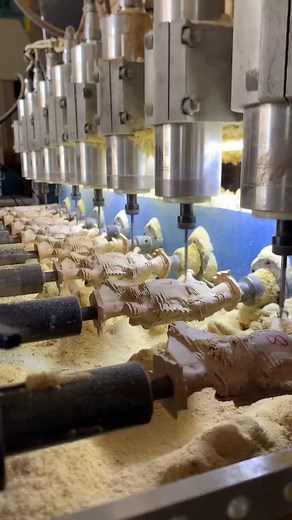 Advanced CNC Router Machine for 3D Carving with Multi-Spindle Multi-Heads