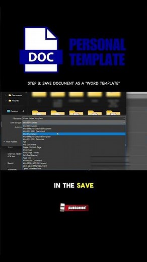 How to Create a Personal Template in Microsoft Word | The Easiest Way #learnmicrosoft #office365