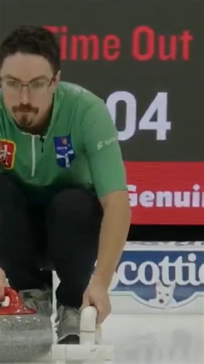 The eventual winning rock from Félix Asselin 🎯🥌 #pretrials2025 #curling | Curling Canada
