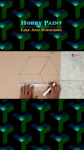 Modern 3d wall painting best optical Illusion art for room #3d #art #painting #wallpaint | Hobby Paint