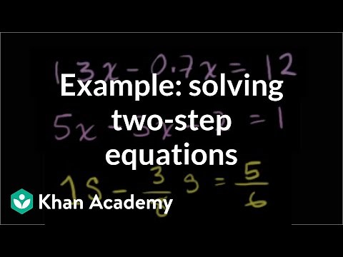 Example: two-step equations | Linear equations | Algebra I | Khan Academy