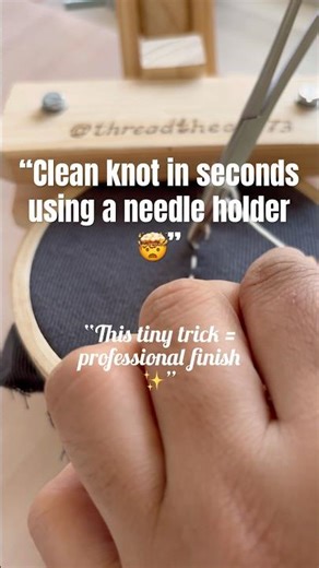 How to Tie a Perfect Knot with Short Thread #sewing #embroidery #diy #shorts #hack